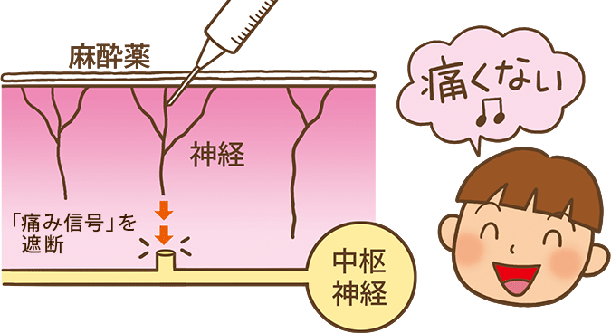 麻酔薬が効いたあとに注射